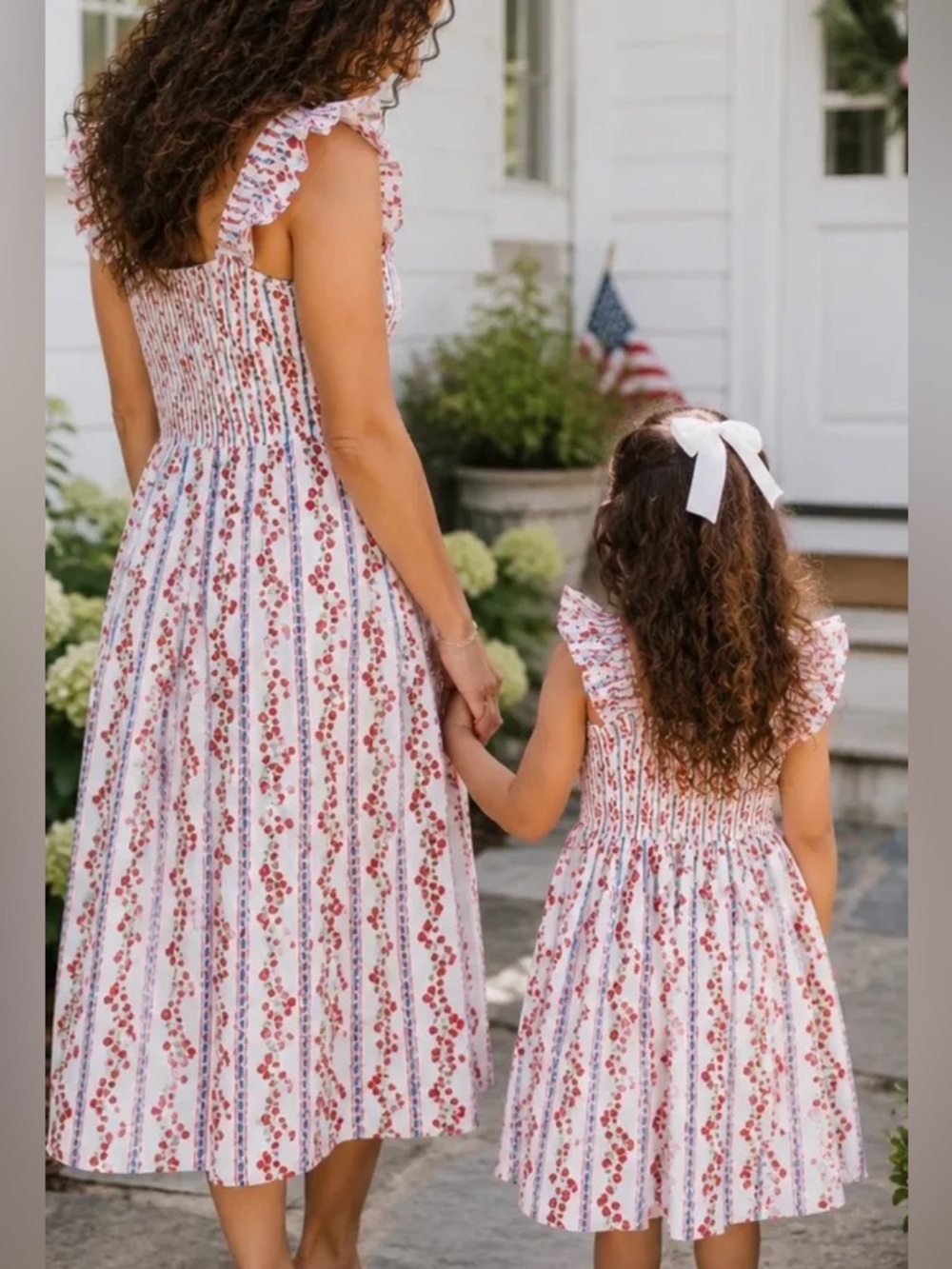 Lea Flutter Sleeves Strawberry Tomato Print Nap Dress XL ( Hill House Home Ellie